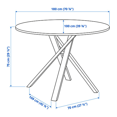 MARIEDAMM/KARLPETTER table and 4 chairs