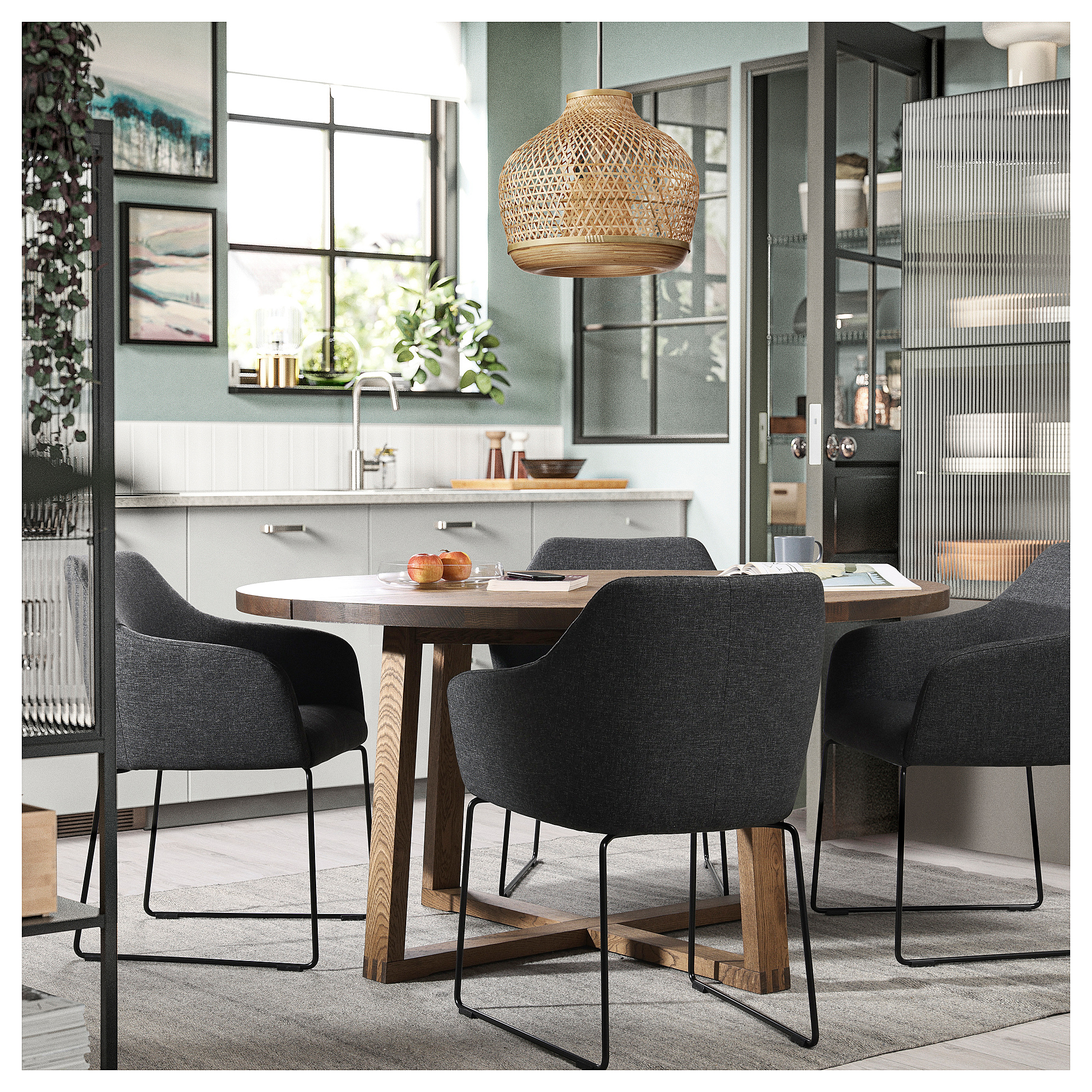 IKEA LISABOテーブル+TOSSBERG×2