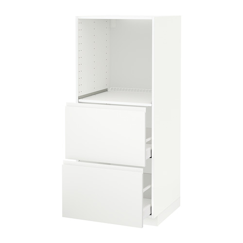 METOD/MAXIMERA high cabinet w 2 drawers for oven