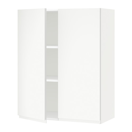 METOD wall cabinet with shelves/2 doors