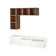 White/walnut effect