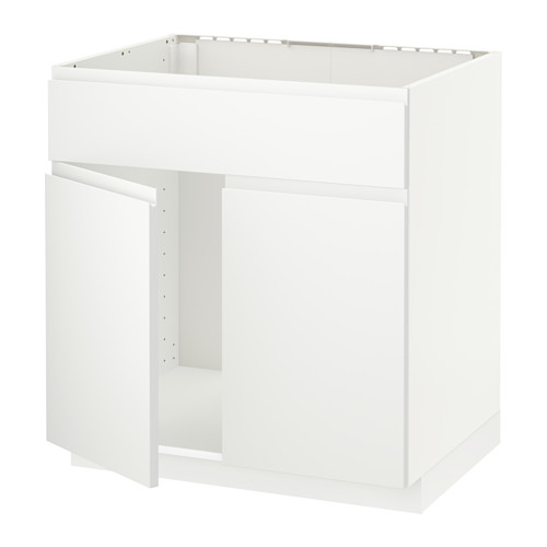 METOD base cabinet f sink w 2 doors/front