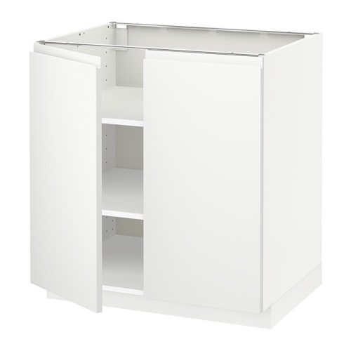METOD base cabinet with shelves/2 doors