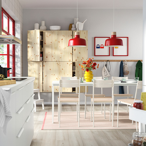 VIHALS/BUSLÄTT, table and 6 chairs