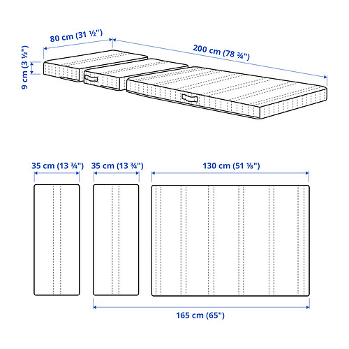 NATTSMYG foam mattress for extendable bed