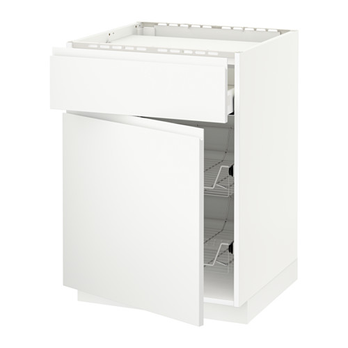 METOD/MAXIMERA base cab f hob/drawer/2 wire bskts