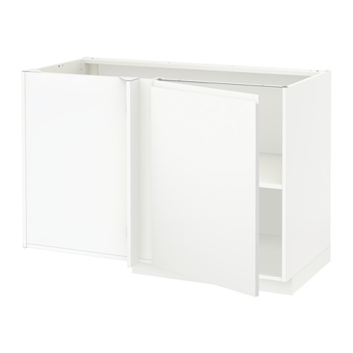 METOD, corner base cabinet with shelf