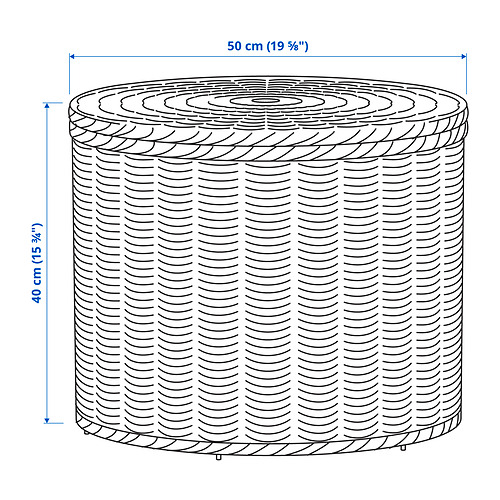 TOLKNING pouffe with storage