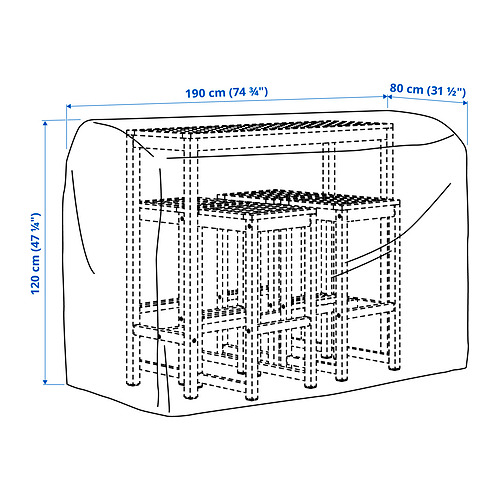 TOSTERÖ yfirbreiðsla fyrir útihúsgögn