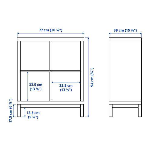 KALLAX shelving unit with underframe