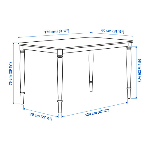 DANDERYD/INGOLF table and 4 chairs