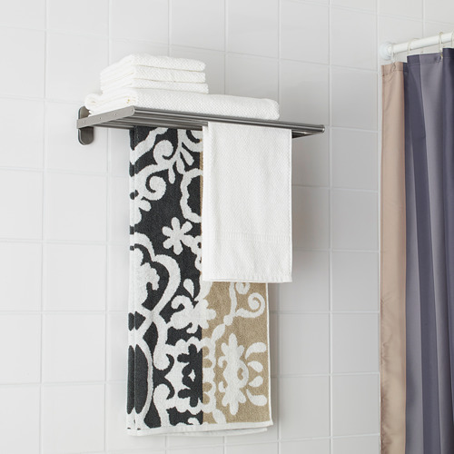 BROGRUND, wall shelf with towel rail
