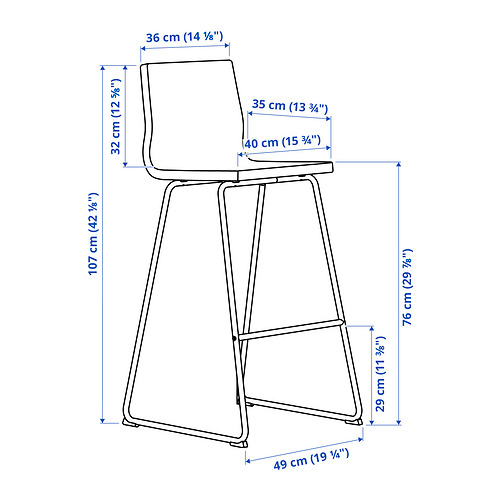 LILLÅNÄS bar stool