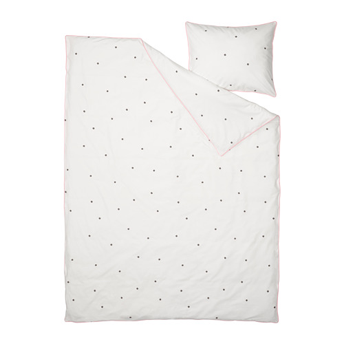 VÄNKRETS, duvet cover and pillowcase