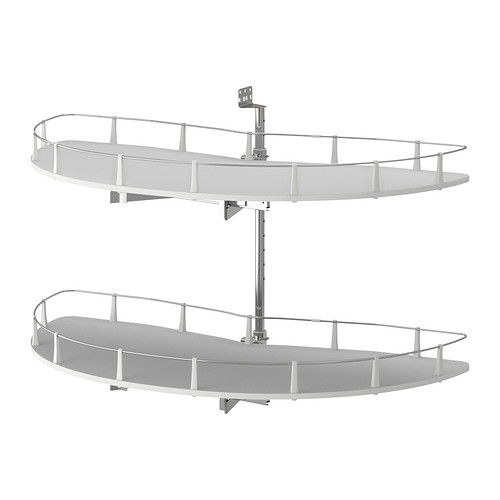 UTRUSTA útdrl. hillur í grunnskáp í horn