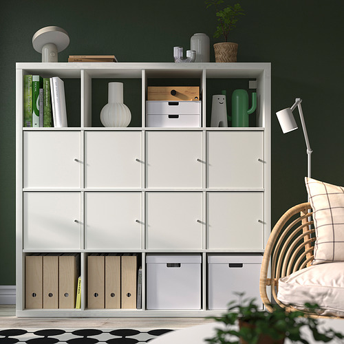 KALLAX, shelving unit with 8 inserts