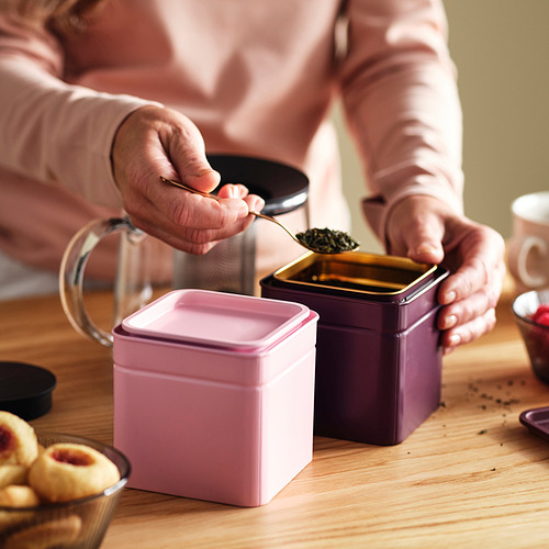 BLOMNING, málmdós með loki