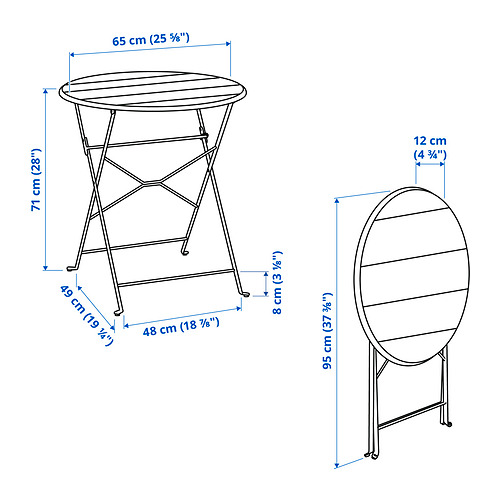 SUNDSÖ table+2 chairs, outdoor