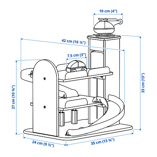 LILLABO garage with car and helicopter