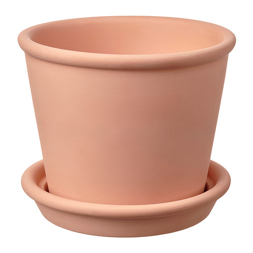 MUSKOTBLOMMA, plant pot with saucer