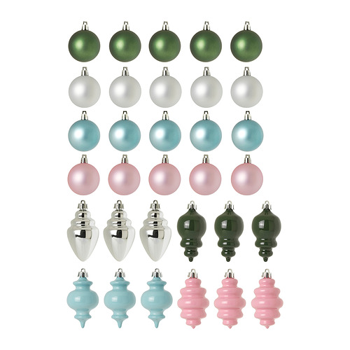 VINTERFINT jólatrésskraut, 32 í setti