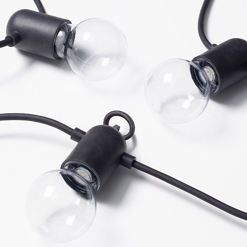 SVARTRÅ, LED lighting chain with 12 lights