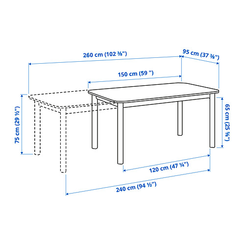 STRANDTORP extendable table