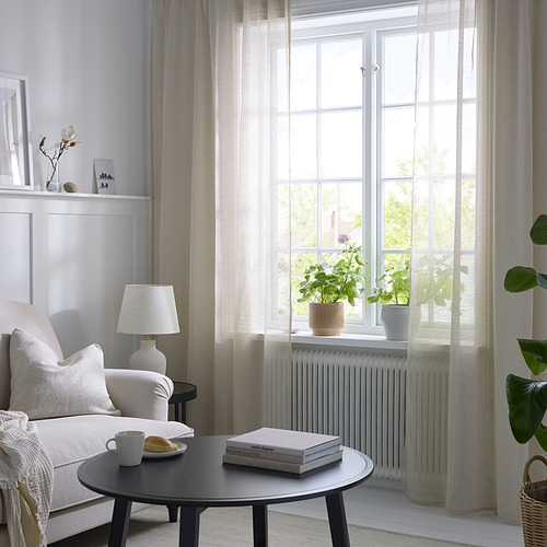 HÄLLEBRÄCKA, gardínur, þunnar, 2 í pakka