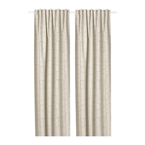 LÖNNSTÄVMAL, block-out curtains, 1 pair