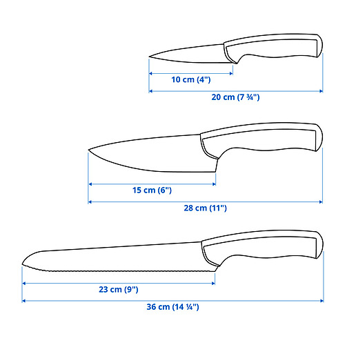 ÄNDLIG 3-piece knife set