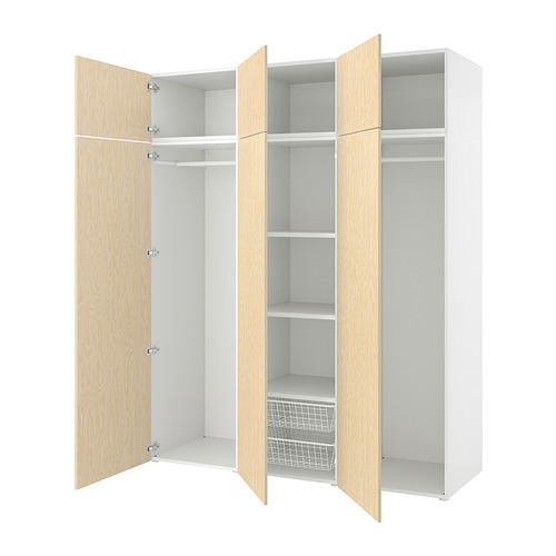 PLATSA, wardrobe w 6 doors