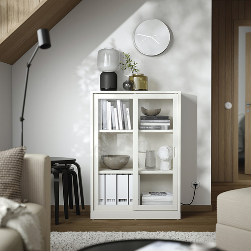 TONSTAD, cabinet with sliding glass doors