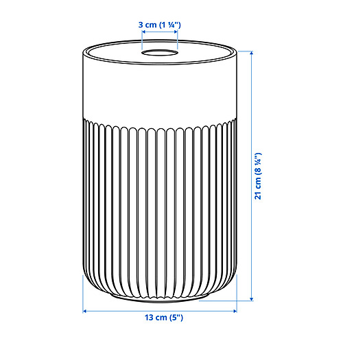 GRADVIS vase with metal insert