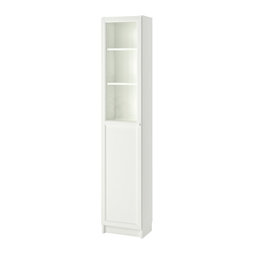 BILLY/OXBERG, bookcase with panel/glass door