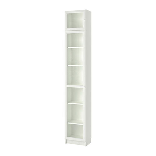 BILLY/OXBERG, bookcase with glass door