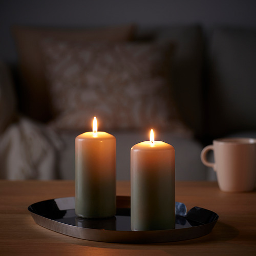 DAGLIGEN, unscented pillar candle