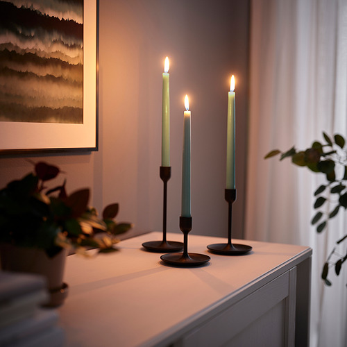 KLOKHET, unscented taper candle