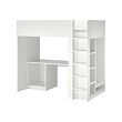 SMÅSTAD loft bed frame w desk and storage