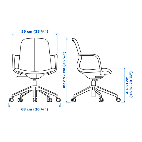 LÅNGFJÄLL conference chair with armrests