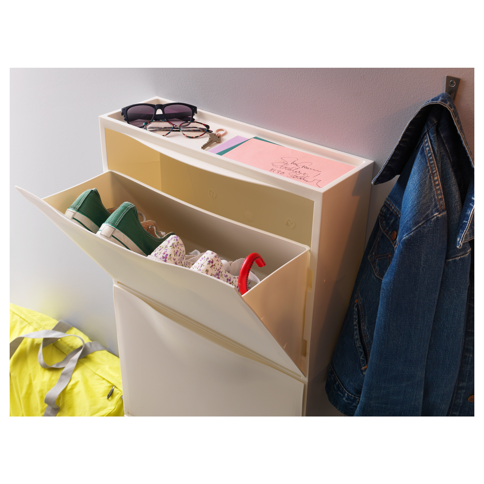 IKEA　TRONES Shoe cabinet/storage, TRONES, black, 52x18x39 cm - IKEA