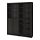 BILLY/OXBERG, bookcase with panel/glass doors
