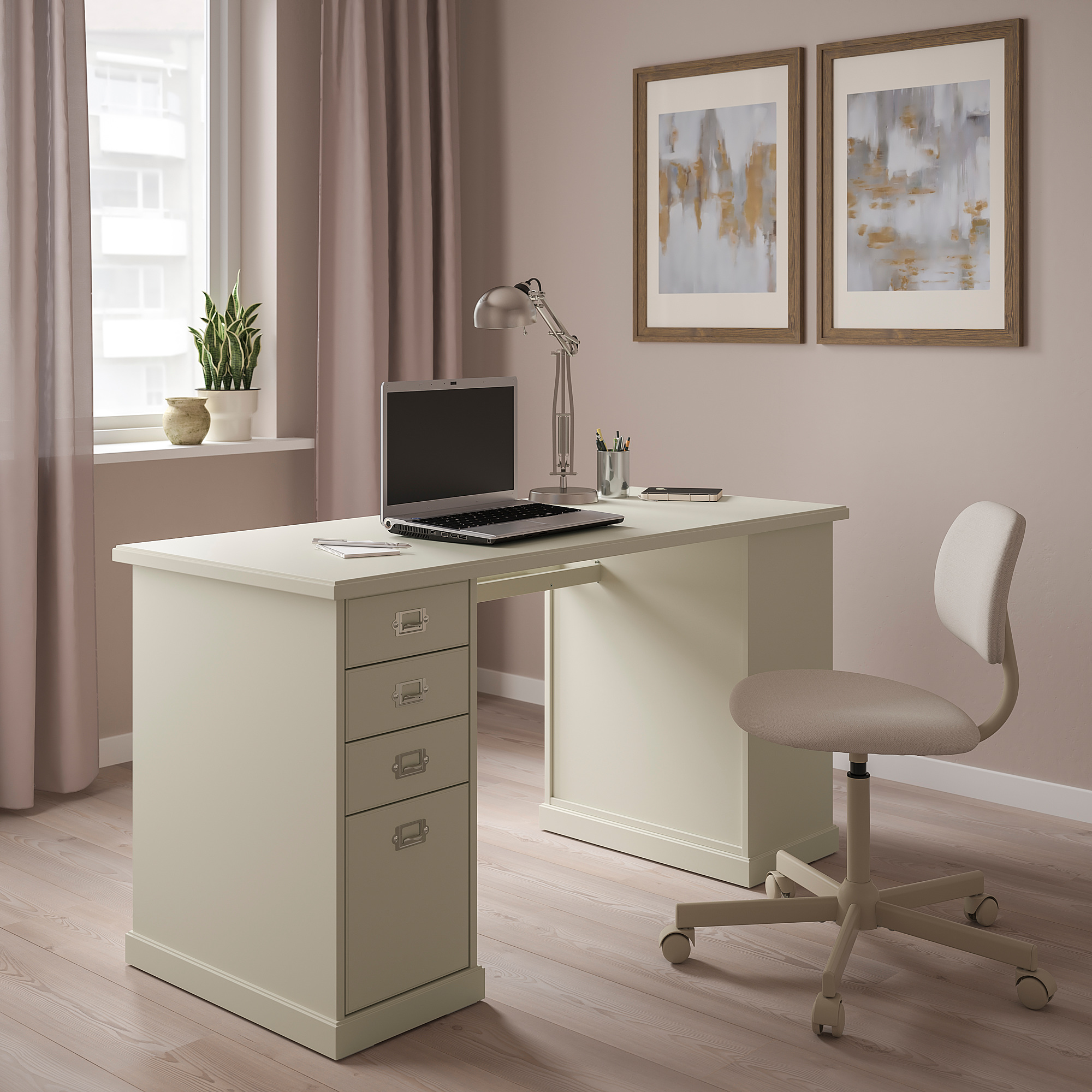 IKEA VEBJORN(ヴェヴョン) VEBJÖRN desk, beige, 140x60 cm (551/8x235/8