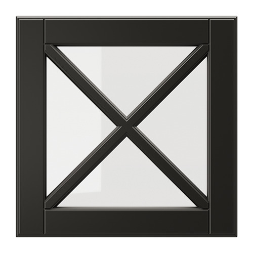 BODBYN glass door with crossbar