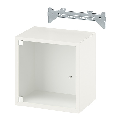 EKET, wall cabinet with glass door