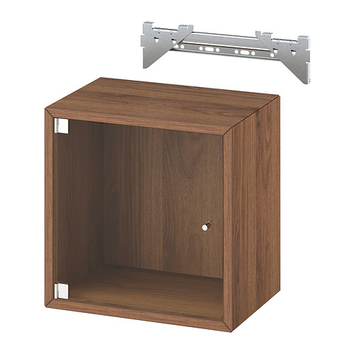 EKET, wall cabinet with glass door