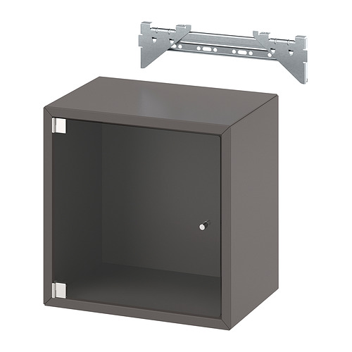 EKET, wall cabinet with glass door