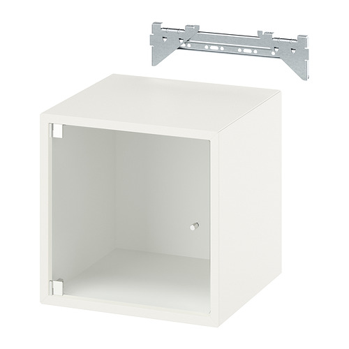 EKET, wall cabinet with glass door