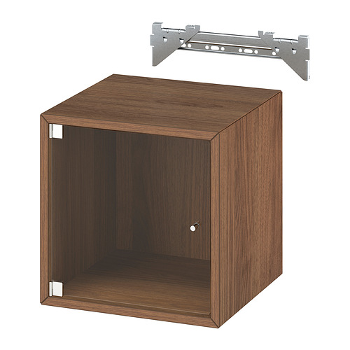 EKET, wall cabinet with glass door