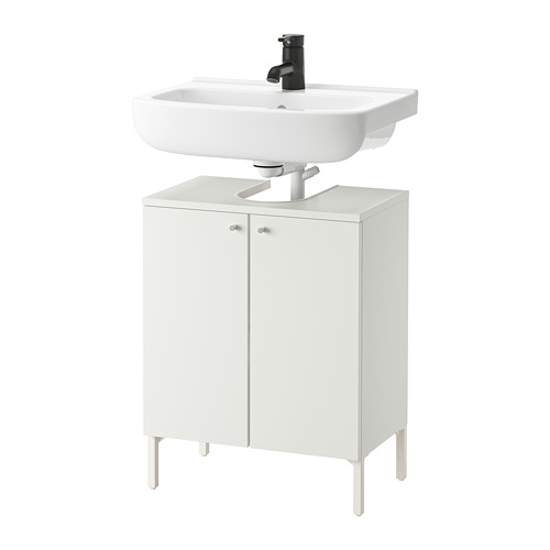 NYSJÖN/BJÖRKÅN, wash-basin base cabinet w 2 doors