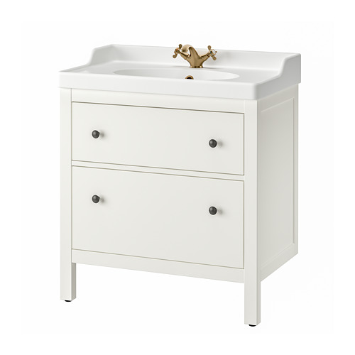 HEMNES/RUTSJÖN, wash-stnd w drawers/wash-basin/tap